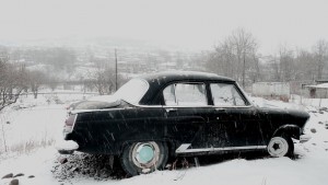 abandoned car